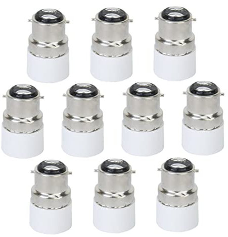 Light Bulb Converter, Socket Adapter,B22 to E14 Adaptor, Light Bulb Adapter B22 to E14 LED Screw Bulb Lamp Adapter Holder Converter Connector-Candelabra Lamp Holder Converter