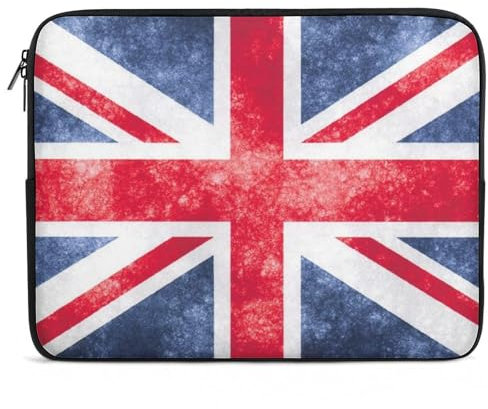 JZemdybill Laptophülle für 25,4 cm (10 Zoll), Vintage-Design, Union Jack, britische Flagge