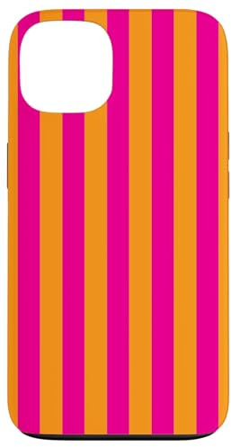 Vertical Stripes Pink Orange Preppy Minimal Aesthetic Cute Case for iPhone 13