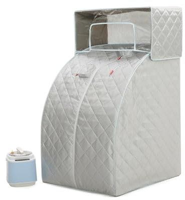 WESLNN Home Sauna Steam Generator Portable Steam Sauna Room Steam Bath Steamer Pot Slimming Therapy Household Shower Cabin Steam Panel Home Sauna Spa Hammam(Grey)