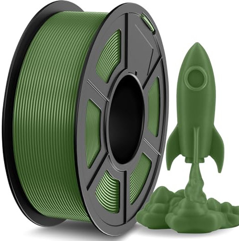 JAYO High Speed PLA Filament 1,75mm - Hochgeschwindigkeits-PLA für 3D-Drucker, Präzision +/- 0,02mm, Neatly Wound, 1.1KG Spule, bis zu 600mm/s, Ideal für schnelle und präzise Drucke, Olivgrün