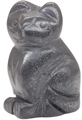 Home Collections 1,5 Statue Naturstein Kristall Tierfiguren Steine Dekoration (Hämatit)