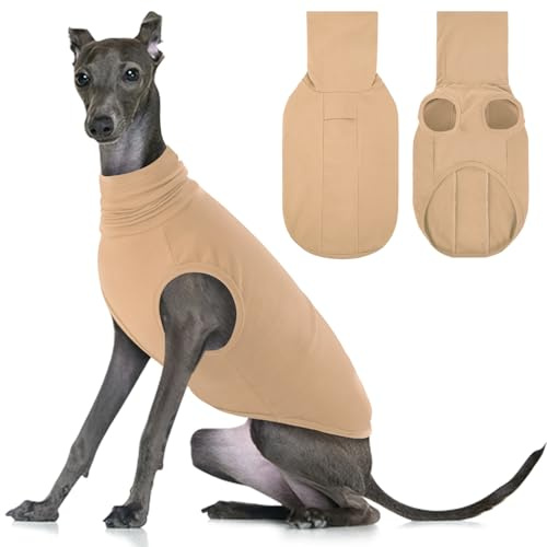 CITÉTOILE Fleece Hundpullover Rollkragen Winterpullover Khaki XXXL | Warme Winterpullover für Hunde, Atmungsaktiv Hundpulli für Winterspaziergänge, Geeignet für kleine mittel große Hunde