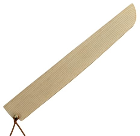 Aibote Étui de protection en bois de frêne naturel fait à la main Sakimaru japonais avec broche en laiton pour couteaux de chef (Sakimaru, 270 mm)