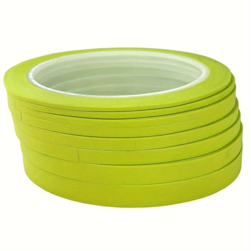 JINBING 8 Stück Papier-Abdeckband, Nadelstreifen-Klebeband für Heimwerker, Nagelkunst, Zeichnen, Musterherstellung, Malerband, 2 mm – 10 mm x 25 m (grün)