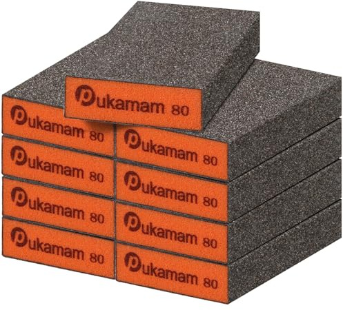 9 PCS Sanding Blocks 80 Grit Wet Dry Sandpaper | Wet & Dry Use, Washable & Reusable, Wood, Metal & Drywall Polish