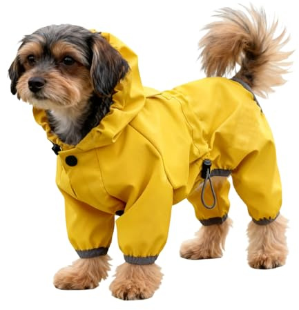 Ancsttu Veste Imperméable pour Chien,Vêtements Légers Et Ajustables | Manteau De Pluie pour Chien avec Capuche - pour Hiver Noël Halloween Neige Randonnée Chasse Thanksgiving Extérieur