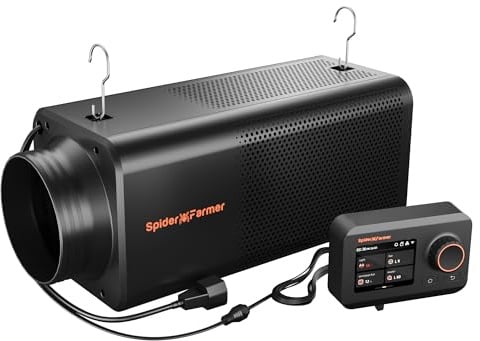 Spider Farmer 2-in-1 Aktivkohlefilter & Rohrventilator 150mm mit GGS Controller