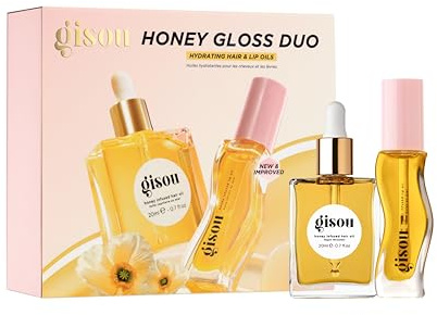 Gisou Honey Gloss Duo – Honey Infused Hair Oil & Lip Oil for Long-Lasting Hydration & Shine