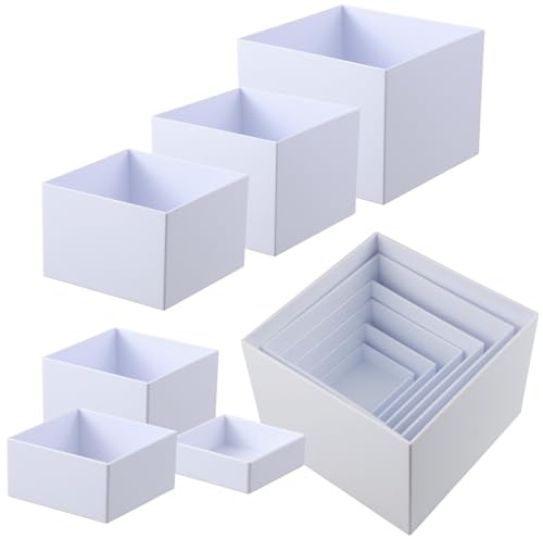 quiodok 6 Stück Tortenständer Cube, Cupcake Ständer, Buffet Ständer | Hohlen Böden, Wiederverwendbar Etagere Weiß, Display Organizer für Hochzeiten, Geburtstag, Party-Dekoration