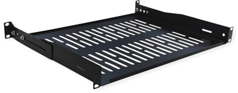 VALUE 19-Zoll-Geräteträger 1 HE, T: 350mm, max. 25 kg, U-Form, schwarz