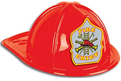 Generique - Roter Feuerwehrhelm für Erwachsene - Rot