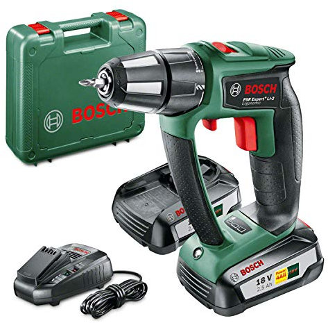 Bosch 06039B0101 PSR 18 Li-2 Perceuse-visseuse sans fil ergonomique avec 2 batteries 2.5 Ah