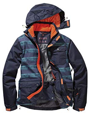 Crivit Sports Herren Snowboardjacke Skijacke Schneejacke Winterjacke Bionic Finish ECO (48, Navy Blau)