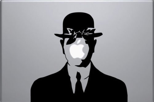 Wall4Stickers Adesivo Portatile Rene Magritte Figlio dell'uomo Adesivo MacBook Decalcomania Art Apple Laptop del Vinile