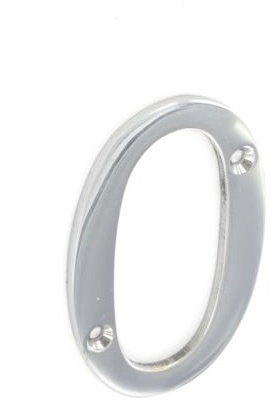 SEC 75MM Numeral 0 Chrome S2960*