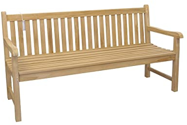 Antike Fundgrube Gartenbank Sitzbank Gartenmöbel 4-Sitzer aus massiven Teak Holz -2676-