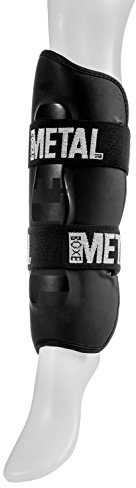 METAL BOXE Protège-Tibias Noir Taille XL