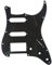 Musiclily HSS 11 Hole Guitar Strat Pickguard for Fender USA/Mexican Made Standard Stratocaster Modern Style,3Ply Black