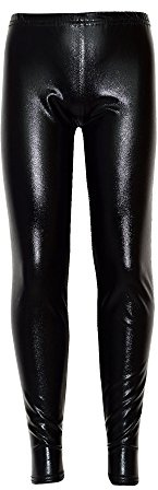 A2Z 4 Kids Girls Leggings Metallic Shiny Disco Fashion - Metalic Legging Black 13