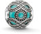Thomas Sabo Damen-Bead Ethno Karma Beads 925 Sterling Silber geschwärzt imitierter Türkis K0209-878-17