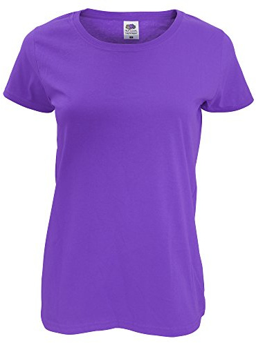 Fruit of the Loom Womens/Ladies Short Sleeve Lady-Fit Original T-Shirt (2XL) (Purple)