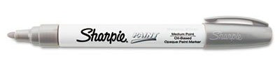 Sharpie DYMO Oil-Based Paint Marker Medium Point Silver Permanent Marker Pens (Silver, Multi-Colour, Plastic, Medium)
