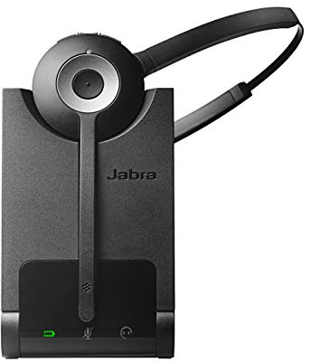 Jabra Pro 930 UC DECT Kabelloses On-Ear Mono Headset - Unified Communications Zertifiziert - HD Voice und Noise Cancelling - zur Verwendung mit Softphones in Europa - EU-Stecker, Schwarz