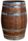 Temesso 100 Liter Holzfass, neues Fass, Weinfass aus Kastanienholz (Fass palisanderfarben geöffnet)