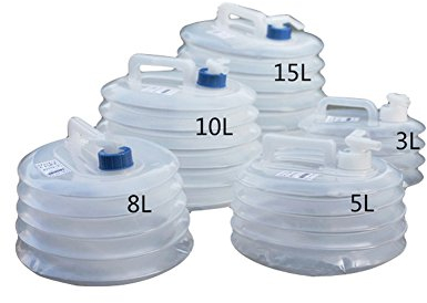 TININNA Bidon rétractable Réservoir Pliable d'eau Transparent Transport Camping Pique-niqu 15 litres