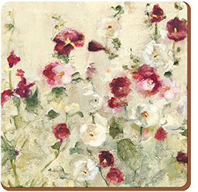 CREATIVE TOPS Wild Field Poppies Premium-Untersetzer mit Korkrückseite im 6er-Set, 10,5 x 10,5 cm (4 x 4 Zoll)