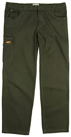 Hubertus XXL grüne Stretch-Jagdjeans mit Beintasche, Größe:64