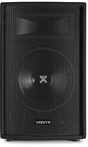 VONYX SL10 10-Inch Passive Speaker, 500W 2-Way Unpowered PA DJ System with Bass Reflex, Piezo Horn, 8 Ohm, Pole Mountable Design, Ideal for Parties & Events