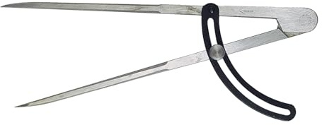 Stubai 251002 Compas droit avec arc, Argent/noir, 200 mm