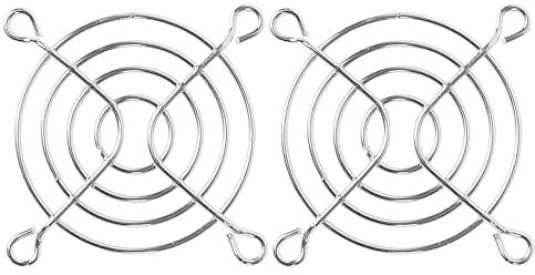 sourcing map 2 Pieces Fan Grills Metal Wire Fan Finger Guard Protect Grill for 60mm PC Cooling Fan