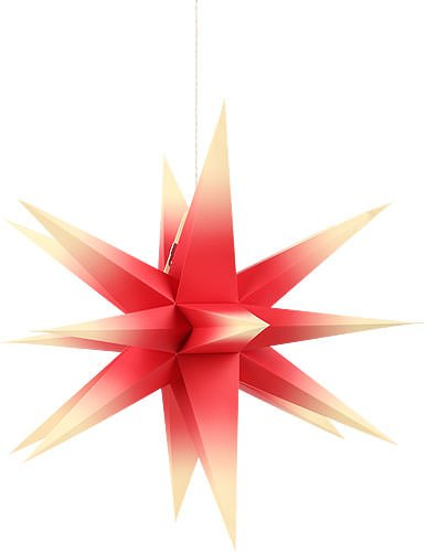 Annaberger Faltstern rot-gelb - 35 cm