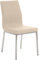 CLP Esszimmerstuhl Colmar Stoff I Ergonomischer Stuhl Mit Stoffbezug, Edelstahlbeinen Und Hoher Rückenlehne I Für Esszimmer Und Küche, Farbe:Creme