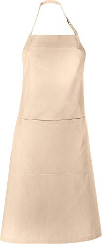 REDBEST Koch-Schürze, Küchenschürze Seattle, 100% Baumwolle - verstellbare Halsschlaufe, große Aufsatztasche, Bindeband - glattes, robustes Gewebe (weitere Farben)