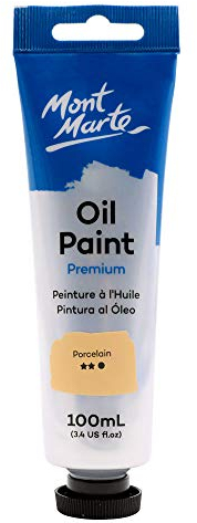 MONT MARTE Premium Oil Paint, 100ml (3.4oz), Flesh Tone, Good Coverage, Excellent Tinting Strength