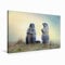 Premium Textil-Leinwand 75 x 50 cm Quer-Format Zwei Murmeltiere | Wandbild, HD-Bild auf Keilrahmen, Fertigbild auf hochwertigem Vlies, Leinwanddruck von J R Bogner