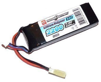 Airsoft 7.4V 2200mAh 25C LiPo battery with case Vapextech LP019