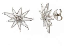 Gerry Eder Ohrringe 01.9029 Damen Ohrstecker Edelweiß Sterling-Silber 925