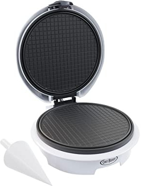 Waffle Cone Maker - Electric Nonstick Waffle Iron with Shaper Cone Included - Small Kitchen Appliances (White)