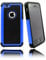 NWNK13 iPhone 5C Combo Touch Back Case Cover Plus Screen Film & Touch Pen (Blue Dual)