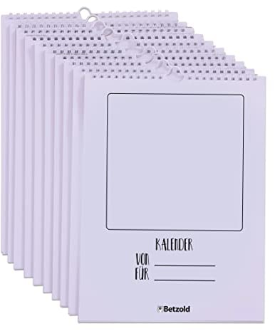 Betzold - Bastel-Kalender Kinder - Blanko-Wandkalender Kreativkalender immerwährend
