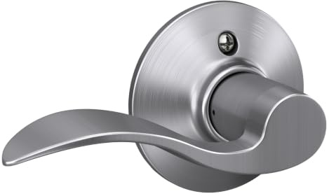 SCHLAGE Accent Non-Turning Dummy Door Handle, Right Handed, Satin Chrome