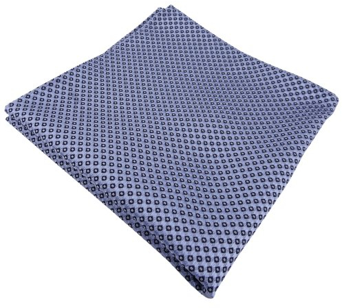 TigerTie Seideneinstecktuch in blau brillantblau royal gepunktet - Einstecktuch 100% Seide