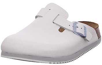 Birkenstock Boston Super Grip aus Naturleder - Herren und Damen Clogs Berufsschuh - Rutschhemmende Gummi-Eva-Sohle nach EN ISO 20347 - Anatomisch geformtes Kork-Latex-Fußbett