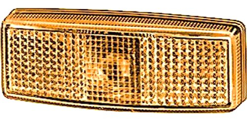 HELLA 2PS 006 717-051 Seitenmarkierungsleuchte - Begrenzungsleuchte - Anhänger - Wohnwagen - Halogen - 24/12V - Schraubanschluss/Anbau - ADR/GGVS - Lichtscheibenfarbe: gelb - links/rechts - Menge: 1