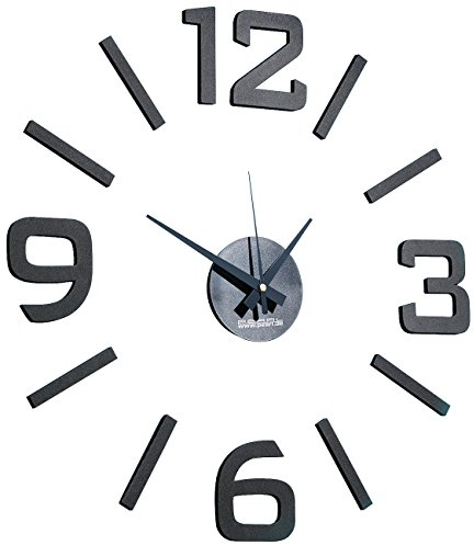 PEARL Wanduhr zum Kleben: 1-Meter XXL-Design-Wanduhr zum Aufkleben (selbstklebend, Uhr Kleben, Ziffernblatt)